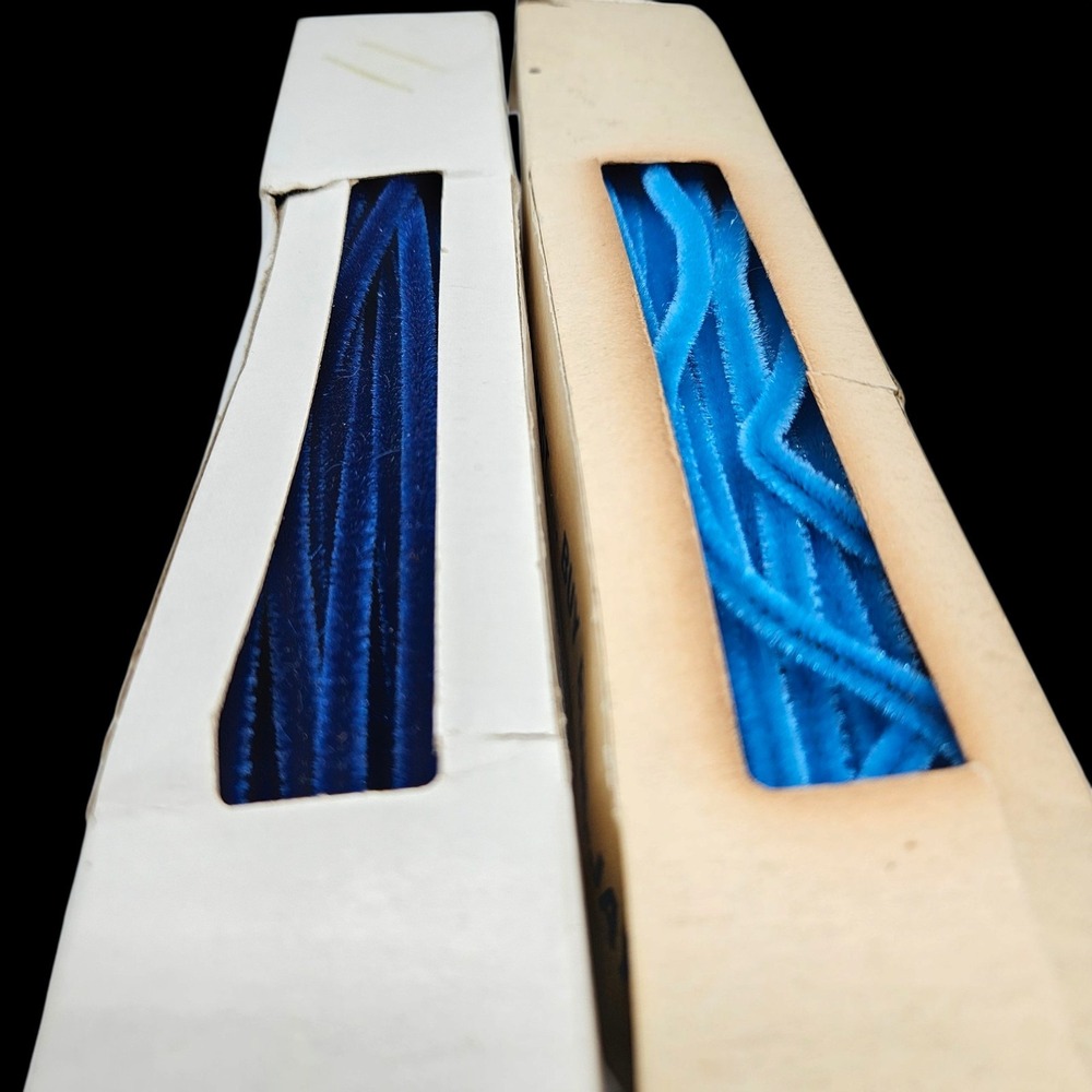 2 Blue Jay Brand Chenille Stems Crafting Pipe Cleaners Royal & Copen Blue 12"